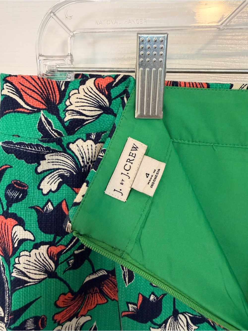 J Crew Floral Pencil Skirt in Emerald Green - Picture 3 of 7